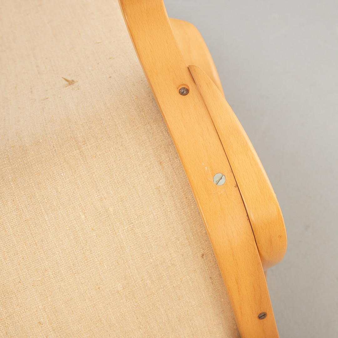 BRUNO MATTHSON. Dux. Sessel mit Hocker,