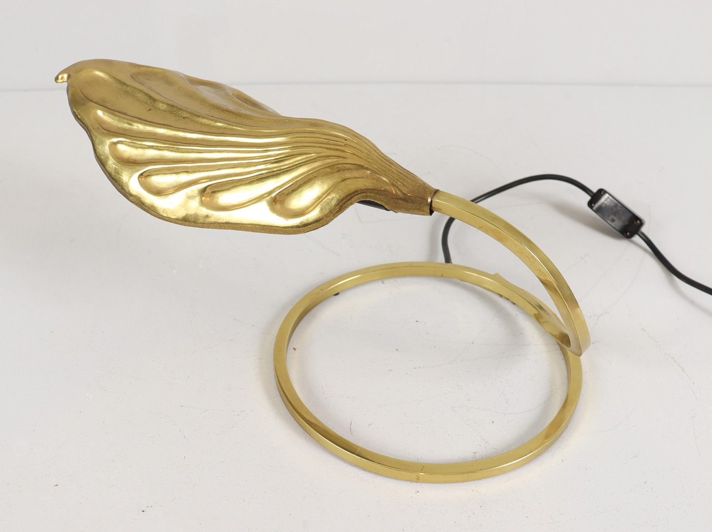 TOMMASO BARBI. Skulpturale Tischlampe/Tischleuchte von Tommaso Barbi für Bottega Gadda, Italien, 1970er Jahre.