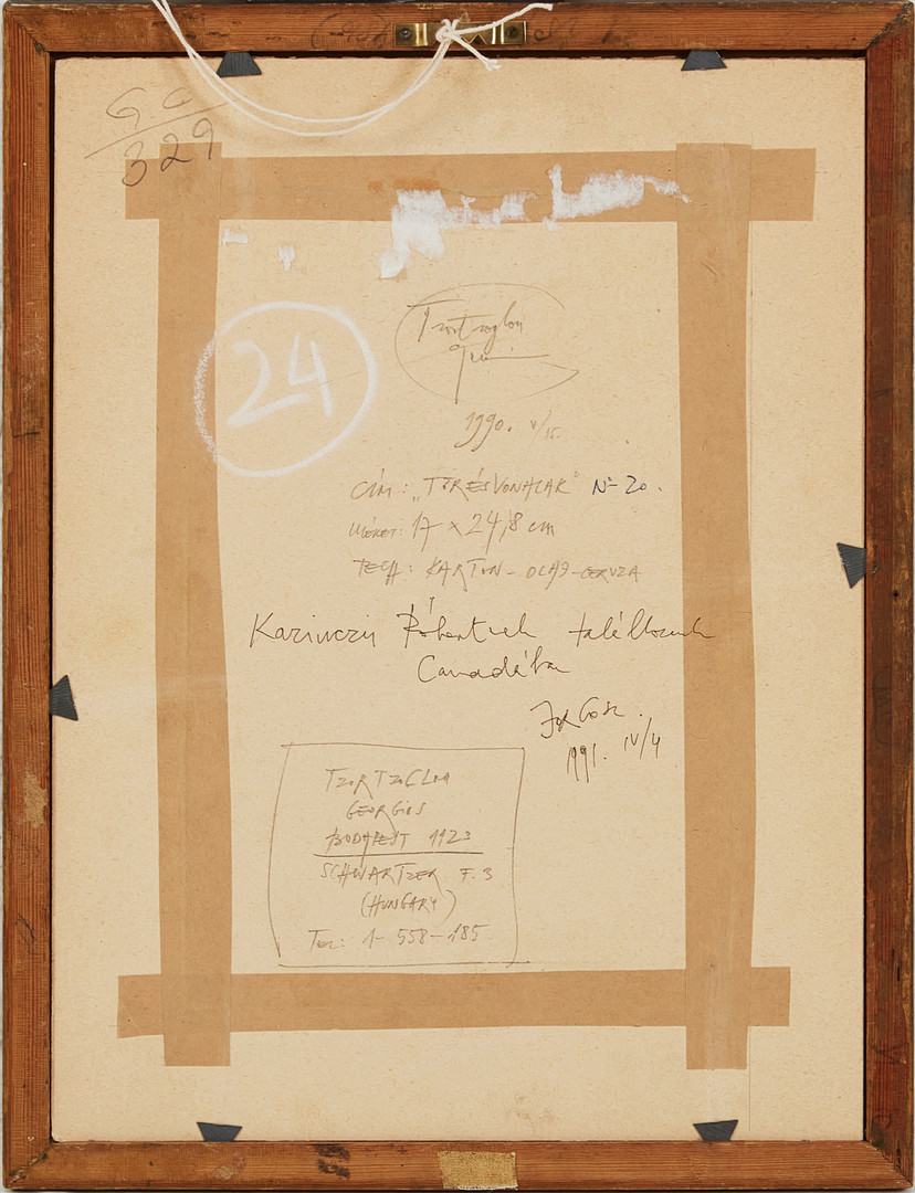 GEORGIOS TZORTZOGLOU (FÖDD 1952). abstrakt komposition, blandteknik på pannå, signerad och daterad 1990.