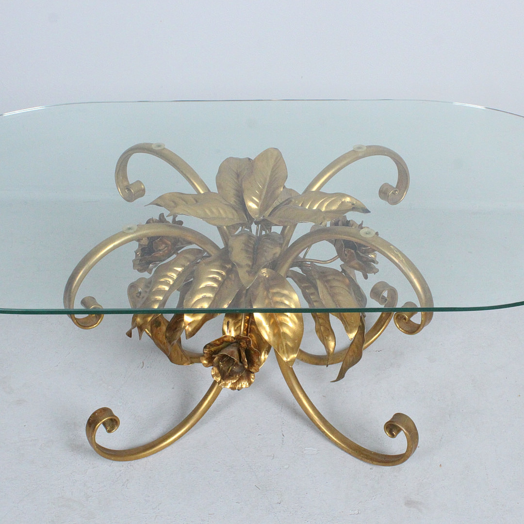 HANS KÖGL. Floraler Couchtisch / Coffeetable, Deutschland, 1960er Jahre.