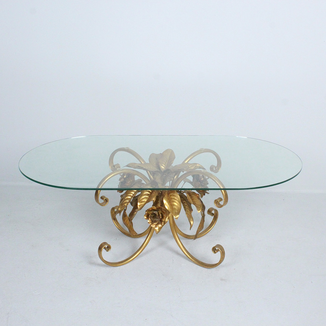 HANS KÖGL. Floraler Couchtisch / Coffeetable, Deutschland, 1960er Jahre.