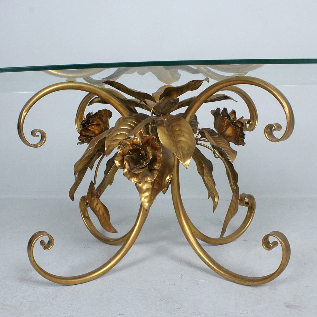 HANS KÖGL. Floraler Couchtisch / Coffeetable, Deutschland, 1960er Jahre.