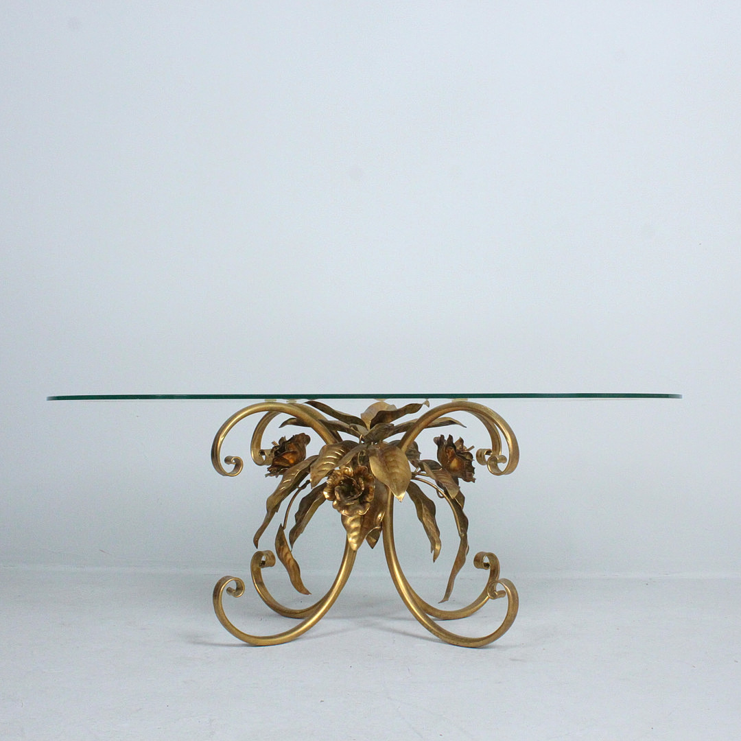 HANS KÖGL. Floraler Couchtisch / Coffeetable, Deutschland, 1960er Jahre.