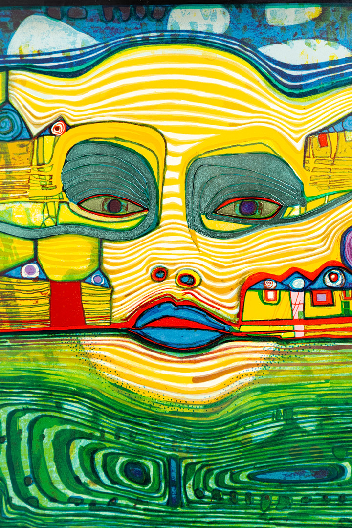 FRIEDENSREICH HUNDERTWASSER (1928-2000). Irinaland über dem Balkan.
