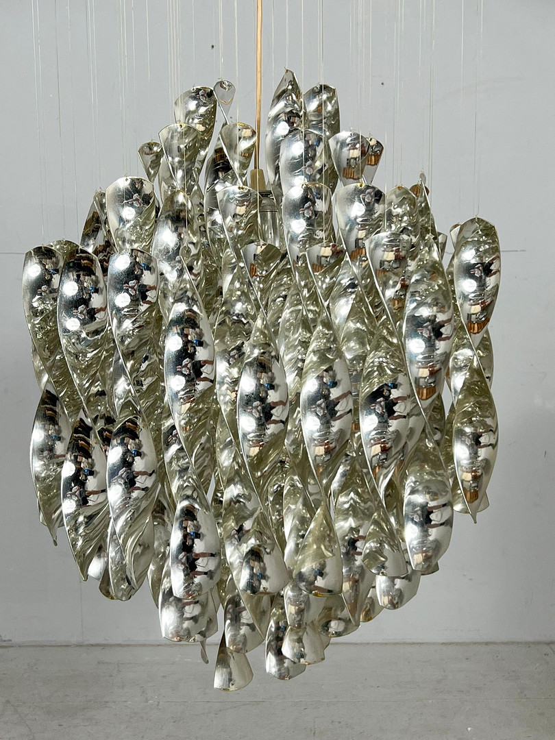 VERNER PANTON. Mid Century Spiral Deckenlampe/Deckenleuchte/Ceiling Lamp von Verner Panton für Lüber AG, Modell: SP1, Deutschland, 1970er Jahre, frühes Exemplar.