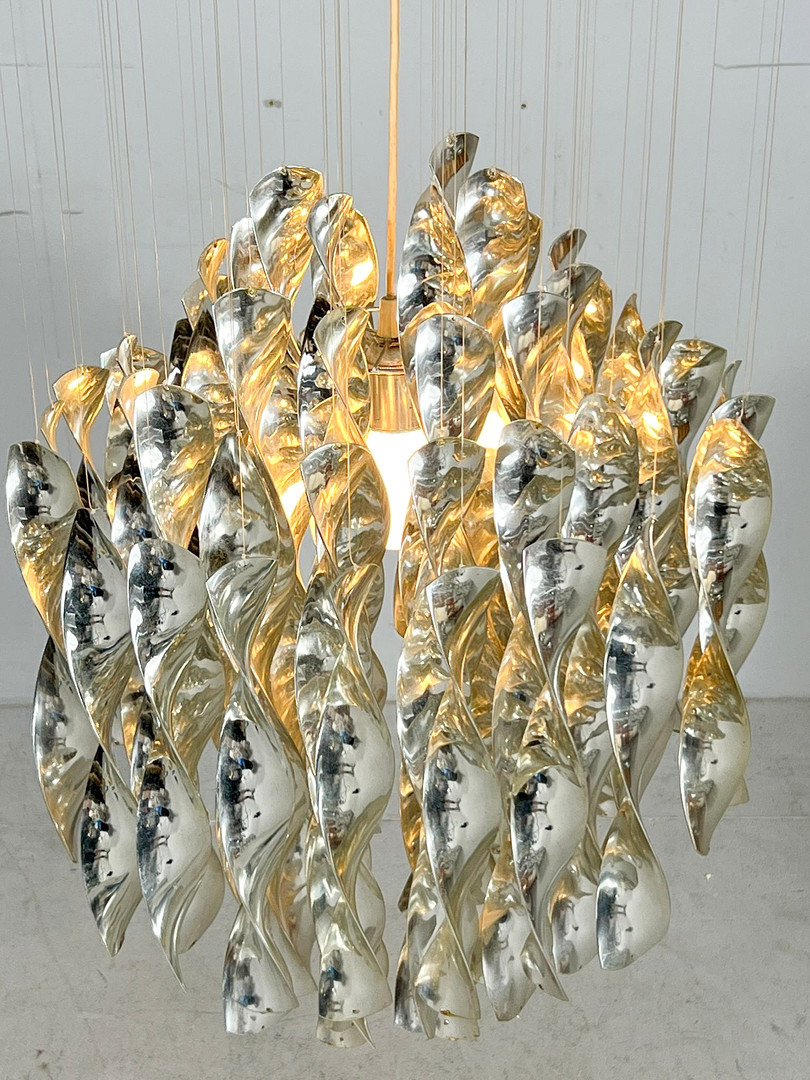 VERNER PANTON. Mid Century Spiral Deckenlampe/Deckenleuchte/Ceiling Lamp von Verner Panton für Lüber AG, Modell: SP1, Deutschland, 1970er Jahre, frühes Exemplar.