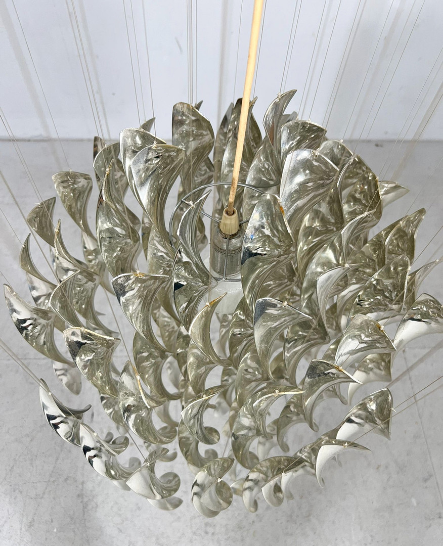 VERNER PANTON. Mid Century Spiral Deckenlampe/Deckenleuchte/Ceiling Lamp von Verner Panton für Lüber AG, Modell: SP1, Deutschland, 1970er Jahre, frühes Exemplar.