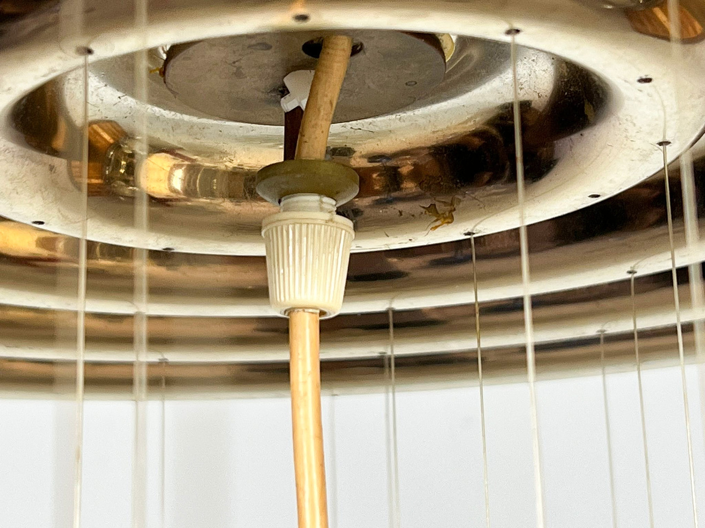 VERNER PANTON. Mid Century Spiral Deckenlampe/Deckenleuchte/Ceiling Lamp von Verner Panton für Lüber AG, Modell: SP1, Deutschland, 1970er Jahre, frühes Exemplar.