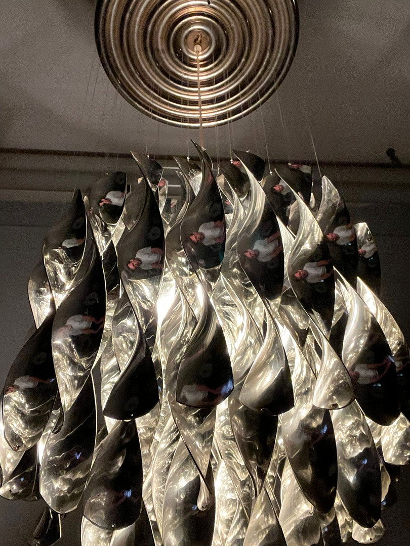 VERNER PANTON. Mid Century Spiral Deckenlampe/Deckenleuchte/Ceiling Lamp von Verner Panton für Lüber AG, Modell: SP1, Deutschland, 1970er Jahre, frühes Exemplar.