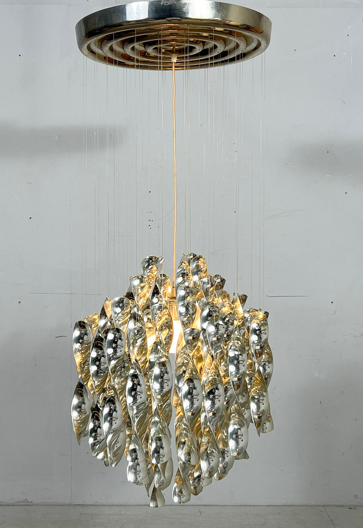 VERNER PANTON. Mid Century Spiral Deckenlampe/Deckenleuchte/Ceiling Lamp von Verner Panton für Lüber AG, Modell: SP1, Deutschland, 1970er Jahre, frühes Exemplar.