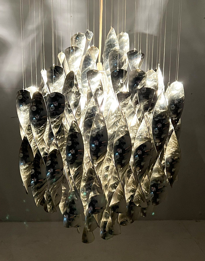 VERNER PANTON. Mid Century Spiral Deckenlampe/Deckenleuchte/Ceiling Lamp von Verner Panton für Lüber AG, Modell: SP1, Deutschland, 1970er Jahre, frühes Exemplar.