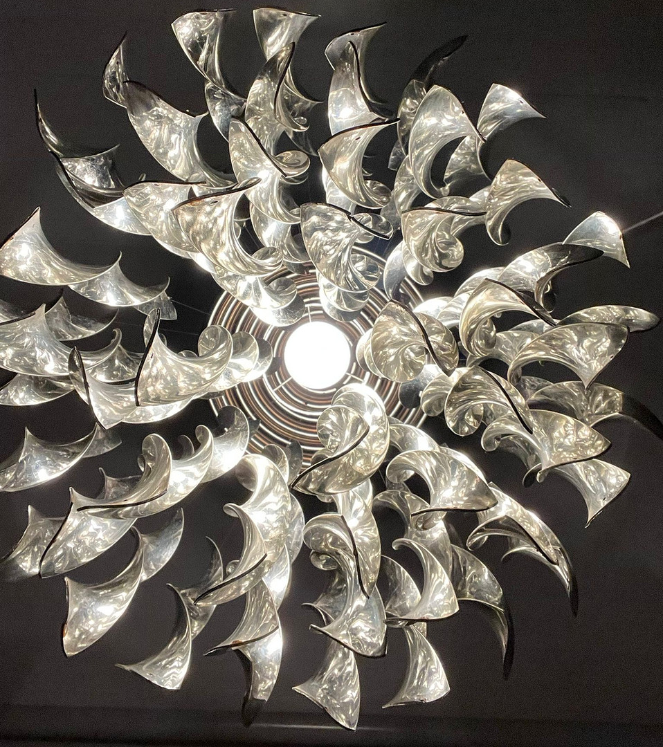 VERNER PANTON. Mid Century Spiral Deckenlampe/Deckenleuchte/Ceiling Lamp von Verner Panton für Lüber AG, Modell: SP1, Deutschland, 1970er Jahre, frühes Exemplar.