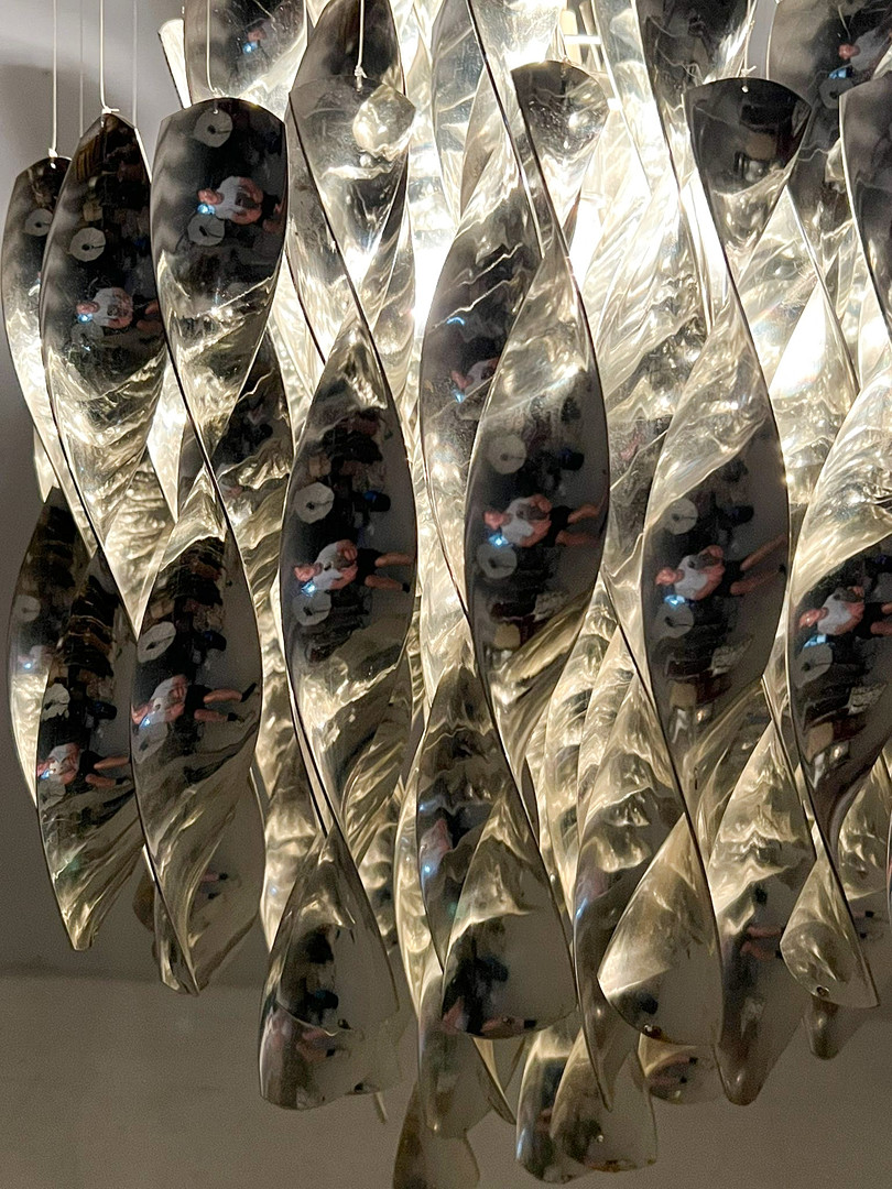 VERNER PANTON. Mid Century Spiral Deckenlampe/Deckenleuchte/Ceiling Lamp von Verner Panton für Lüber AG, Modell: SP1, Deutschland, 1970er Jahre, frühes Exemplar.