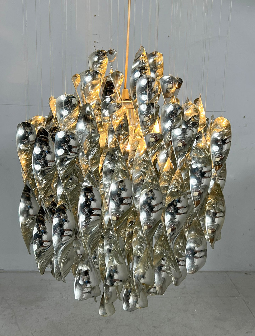 VERNER PANTON. Mid Century Spiral Deckenlampe/Deckenleuchte/Ceiling Lamp von Verner Panton für Lüber AG, Modell: SP1, Deutschland, 1970er Jahre, frühes Exemplar.