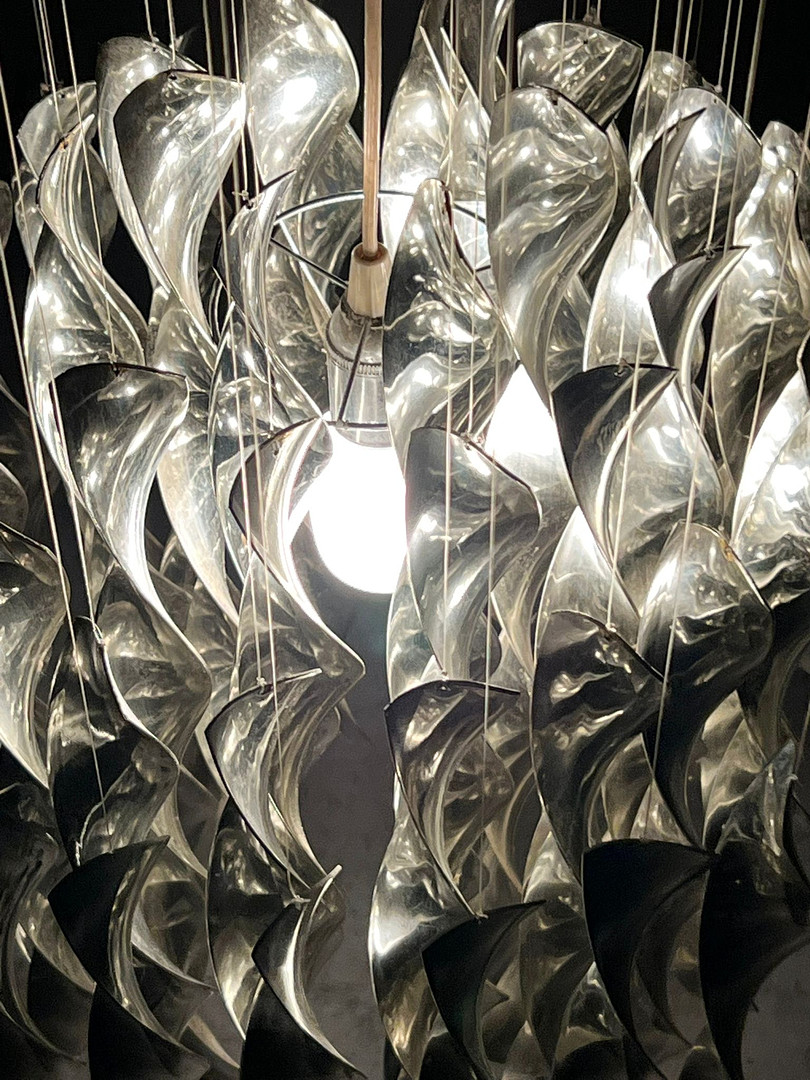 VERNER PANTON. Mid Century Spiral Deckenlampe/Deckenleuchte/Ceiling Lamp von Verner Panton für Lüber AG, Modell: SP1, Deutschland, 1970er Jahre, frühes Exemplar.