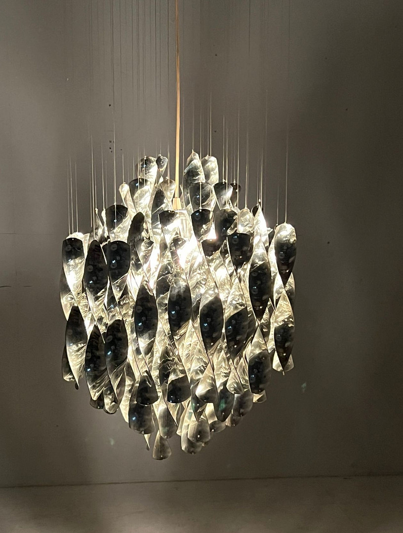 VERNER PANTON. Mid Century Spiral Deckenlampe/Deckenleuchte/Ceiling Lamp von Verner Panton für Lüber AG, Modell: SP1, Deutschland, 1970er Jahre, frühes Exemplar.