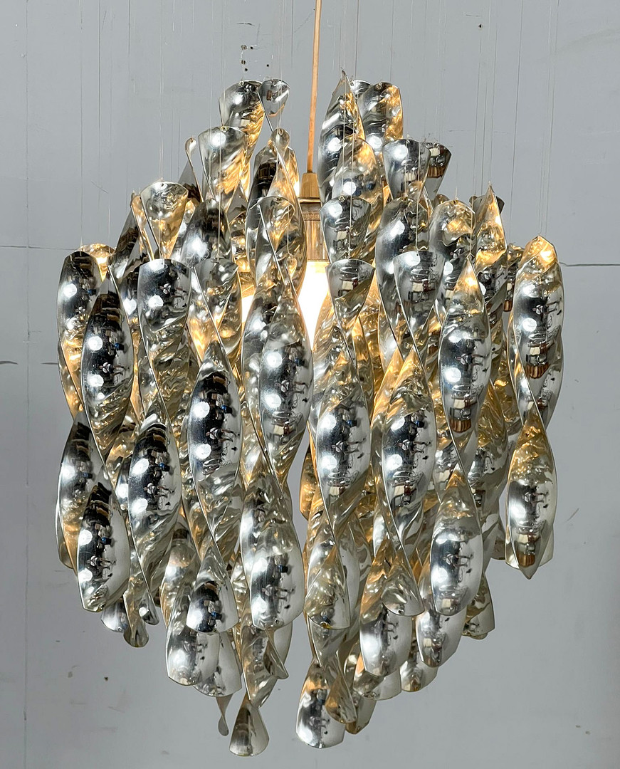 VERNER PANTON. Mid Century Spiral Deckenlampe/Deckenleuchte/Ceiling Lamp von Verner Panton für Lüber AG, Modell: SP1, Deutschland, 1970er Jahre, frühes Exemplar.