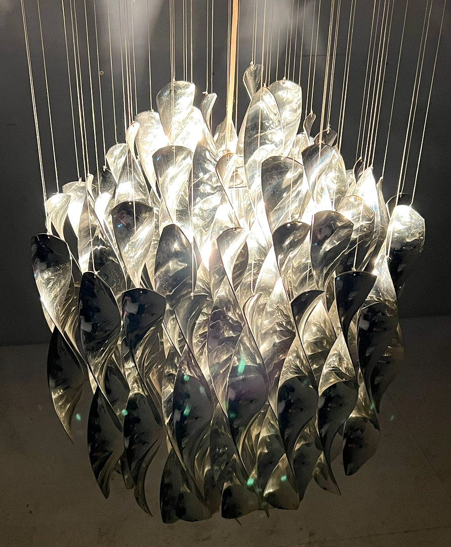 VERNER PANTON. Mid Century Spiral Deckenlampe/Deckenleuchte/Ceiling Lamp von Verner Panton für Lüber AG, Modell: SP1, Deutschland, 1970er Jahre, frühes Exemplar.