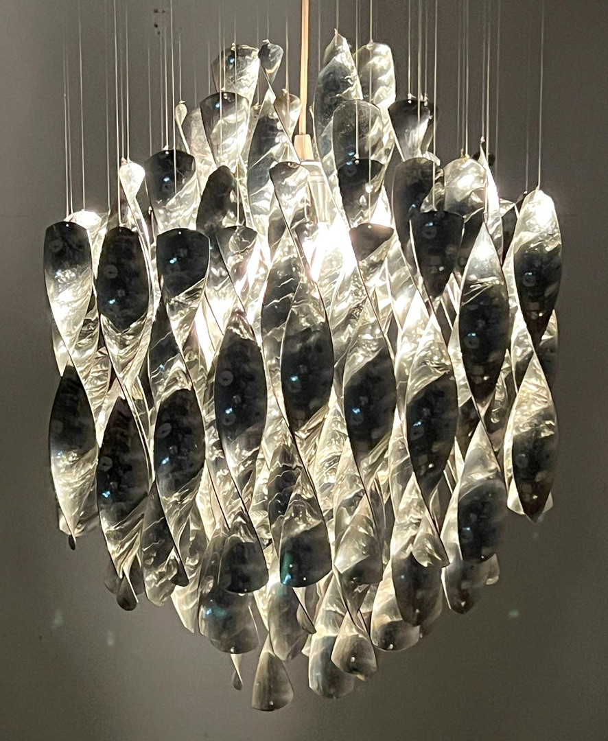 VERNER PANTON. Mid Century Spiral Deckenlampe/Deckenleuchte/Ceiling Lamp von Verner Panton für Lüber AG, Modell: SP1, Deutschland, 1970er Jahre, frühes Exemplar.