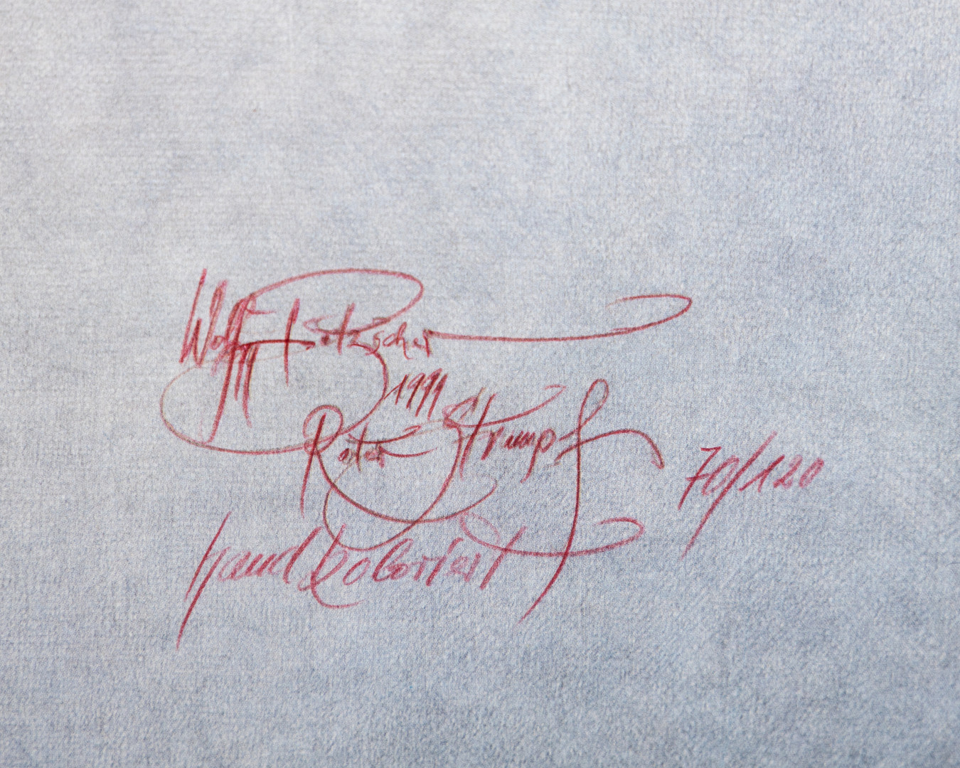 WOLFGANG FRATZSCHER (1944-2009). Roter Strumpf.