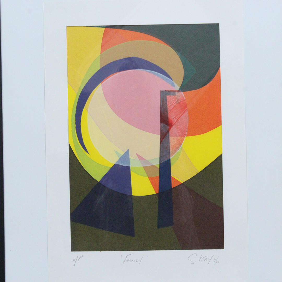 Unbekannter Künstler. 'Family', Lithographie,Ed. 1/8, signiert.