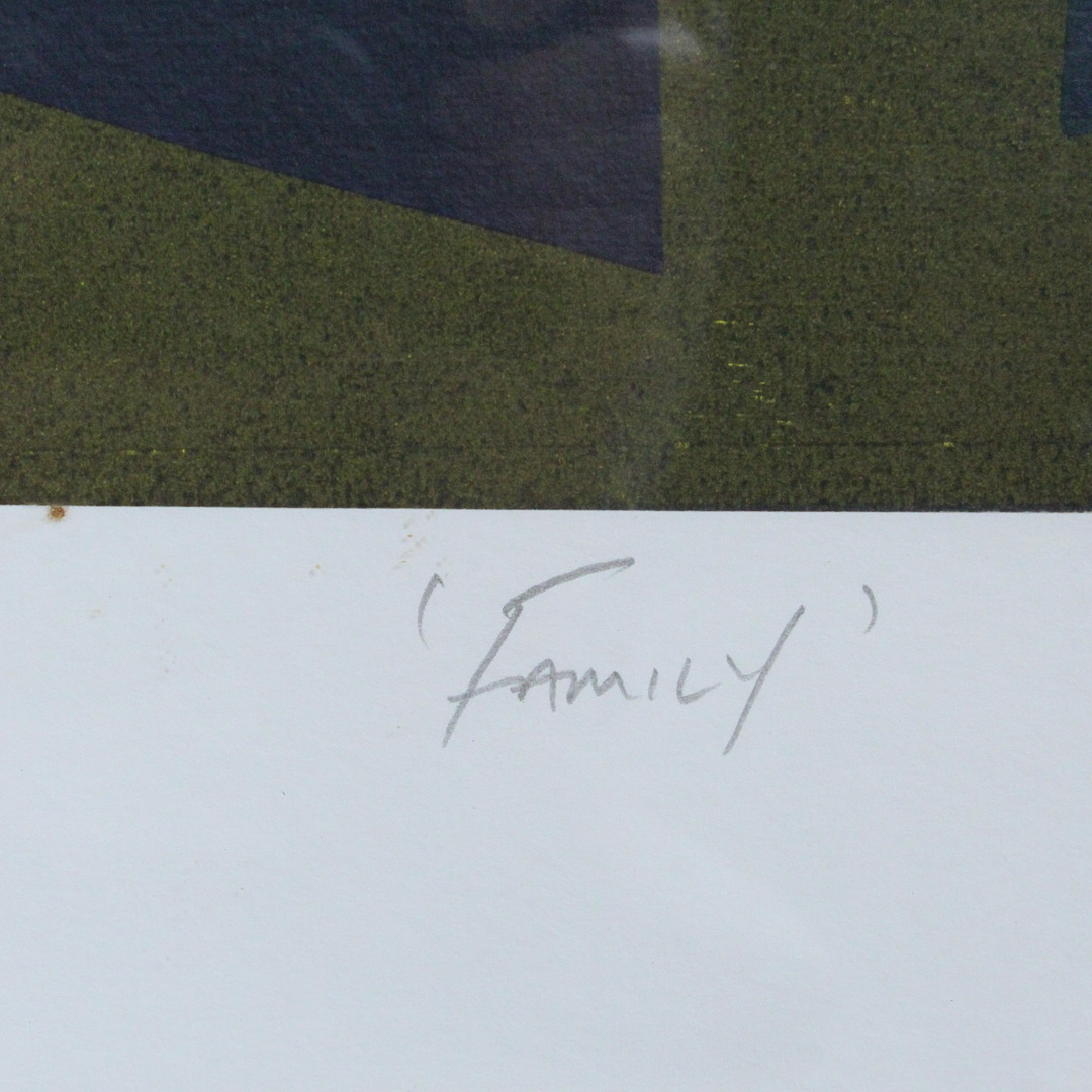 Unbekannter Künstler. 'Family', Lithographie,Ed. 1/8, signiert.