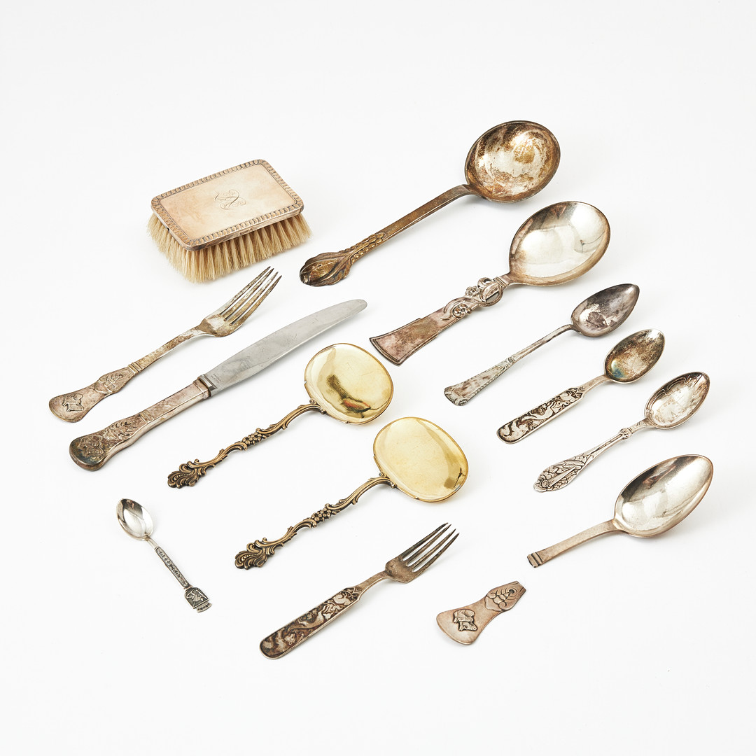 BESTICK, silver, olika tillverkare och årtal, bl.a Evald Nielsen.