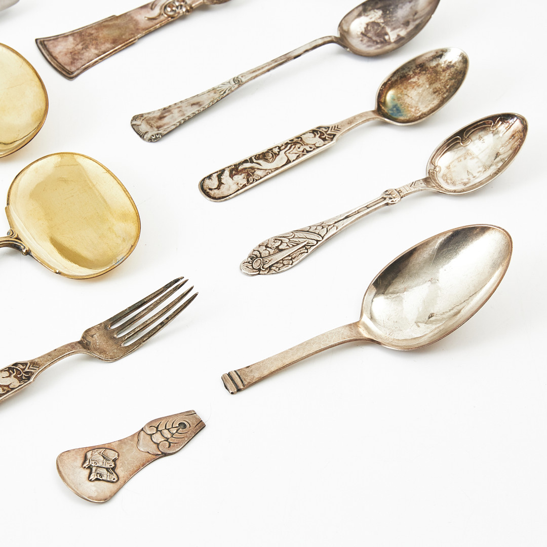 BESTICK, silver, olika tillverkare och årtal, bl.a Evald Nielsen.
