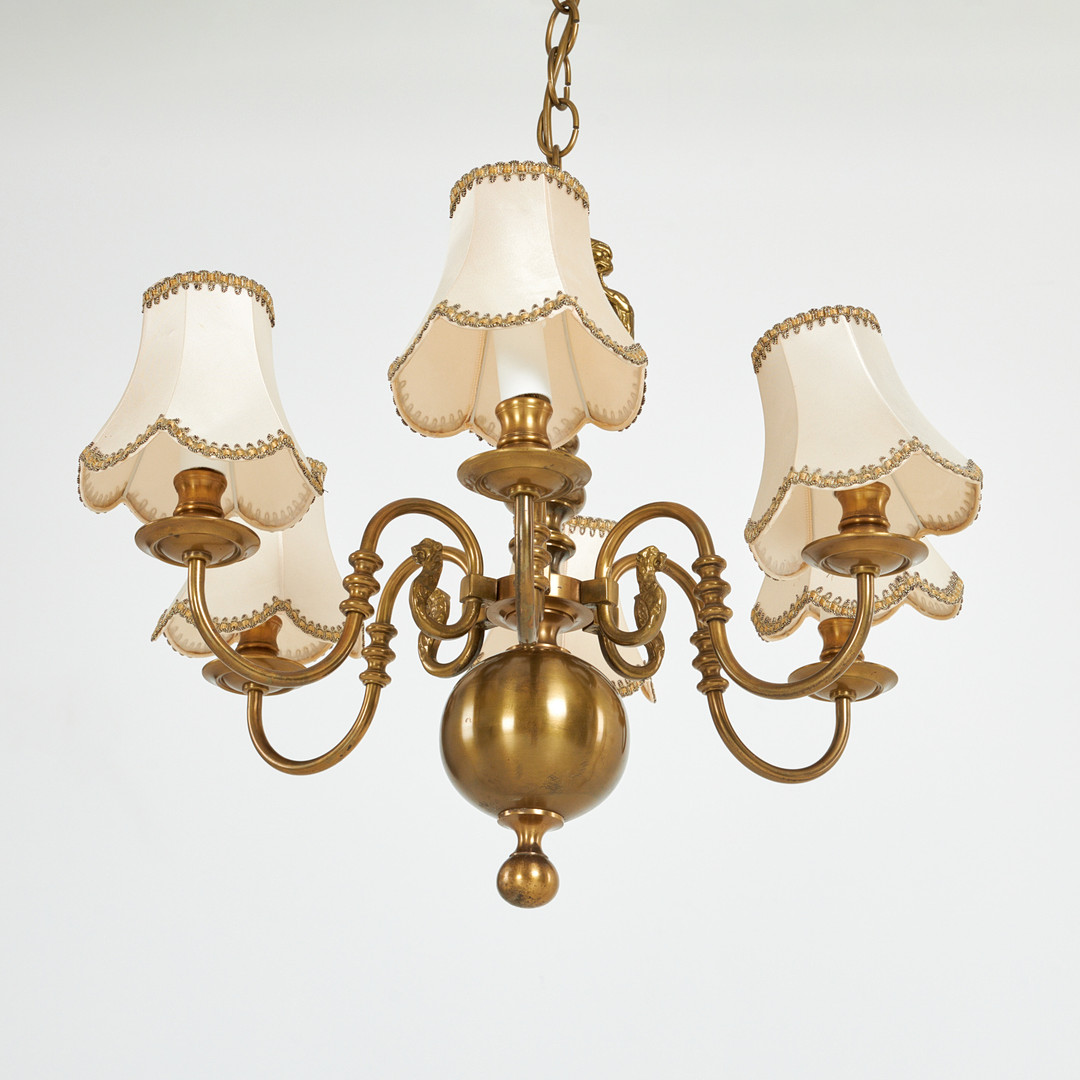 MALMKRONA. Barockstil, 1900-talets första hälft, mässing, 6 ljusarmar.