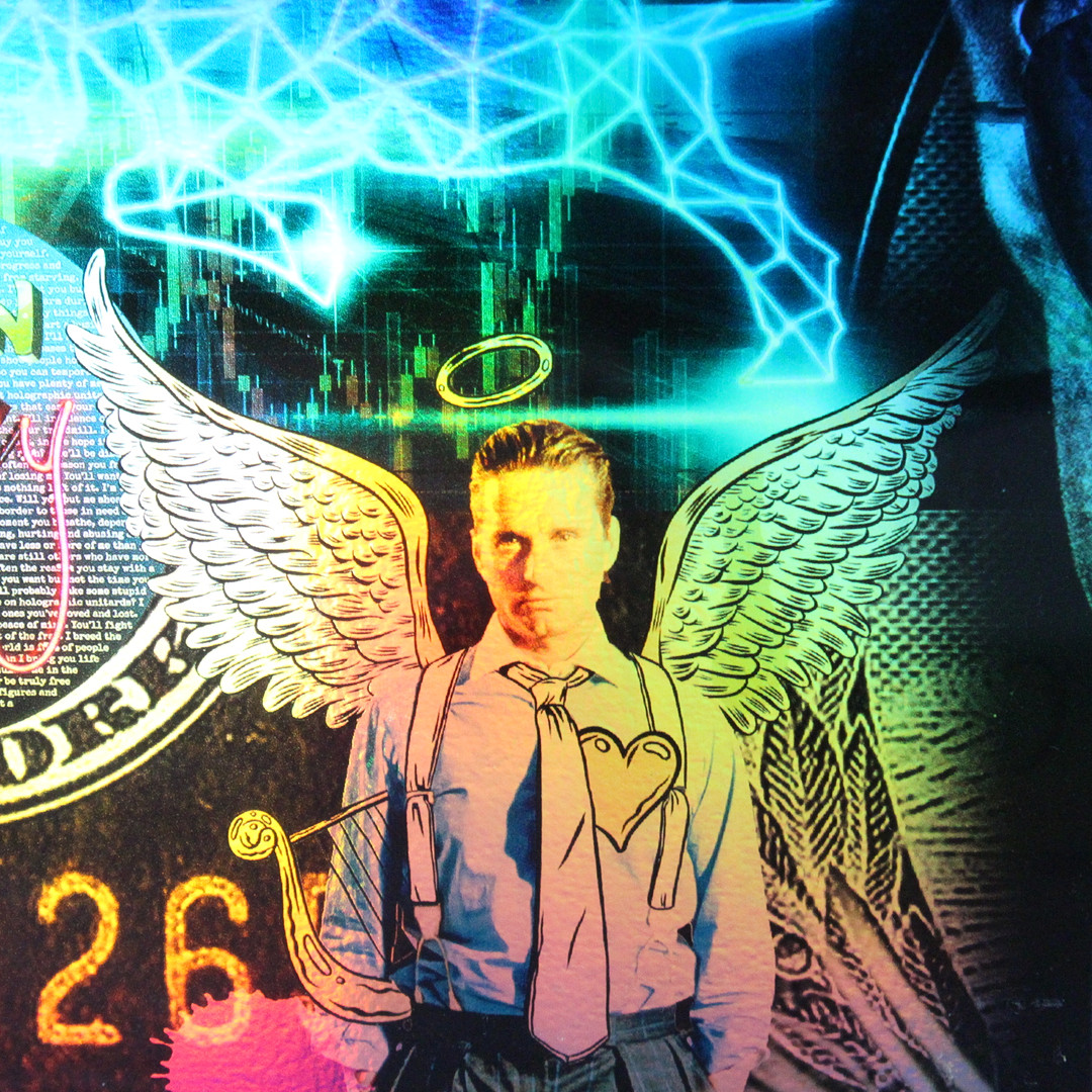 DIEDERICK VAN APPLE. 'The Wolf of Wall Street - Bitcoin', 2022, 3D-Kunstwerk / Mischtechnik, limitiert, Ed. 3/3, signiert.