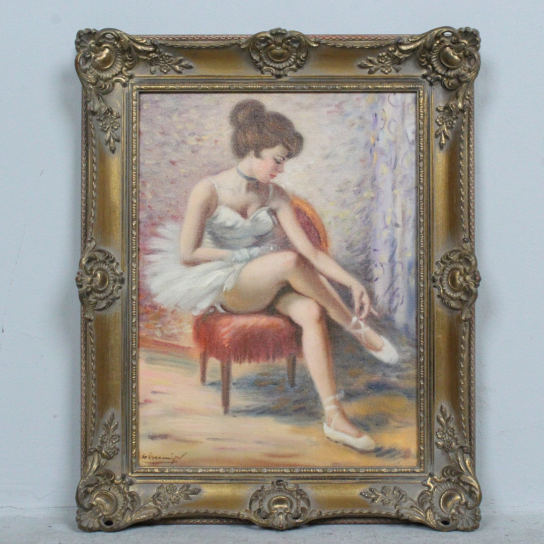 HELMUT BREUNINGER. 'Ballerina',Öl auf Leinwand, signiert.