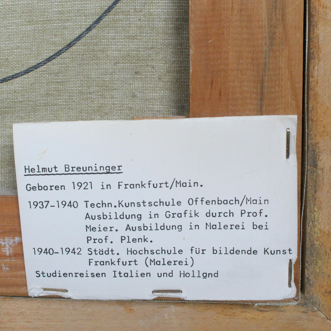 HELMUT BREUNINGER. 'Ballerina',Öl auf Leinwand, signiert.