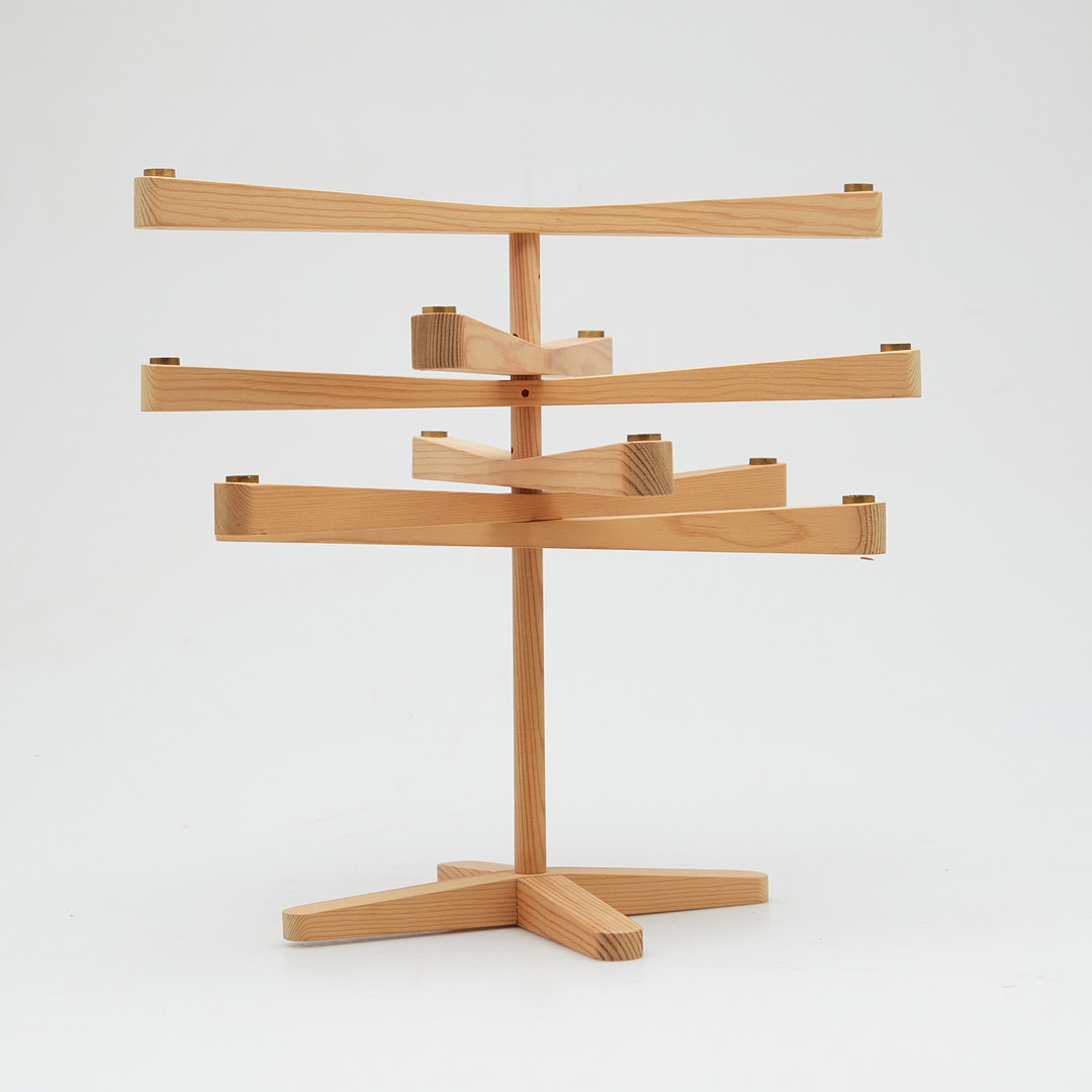 NANNA DITZEL. füt Møbelfabriken A/S Kolds Savværk, Kandelaber / Kerzenständer, 12-flammig, mit Originalkarton, 1960er Jahre, Dänemark.