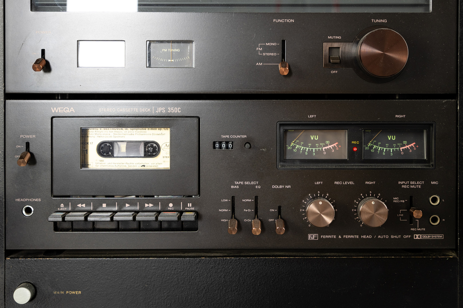 Wega. HiFi Turm / Stereoanlage auf Rollen, 2. Hälfte 20. Jh.