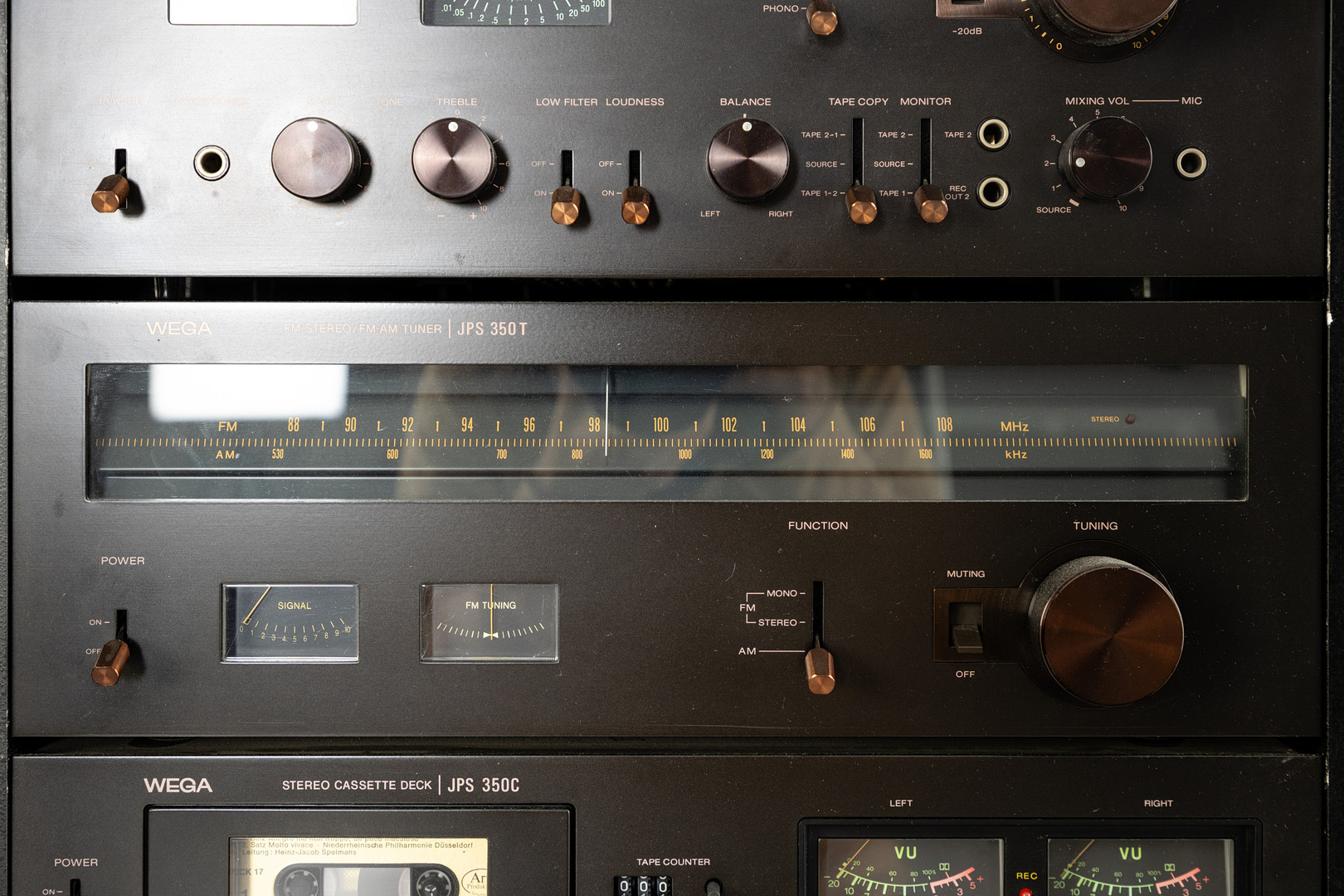 Wega. HiFi Turm / Stereoanlage auf Rollen, 2. Hälfte 20. Jh.
