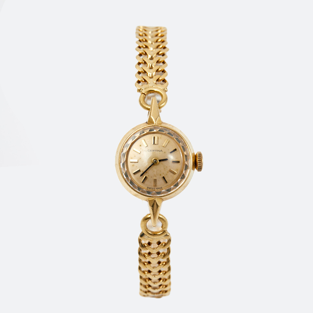 ARMBANDSUR, Certina, 18 k guld boett samt armband, manuellt urverk.
