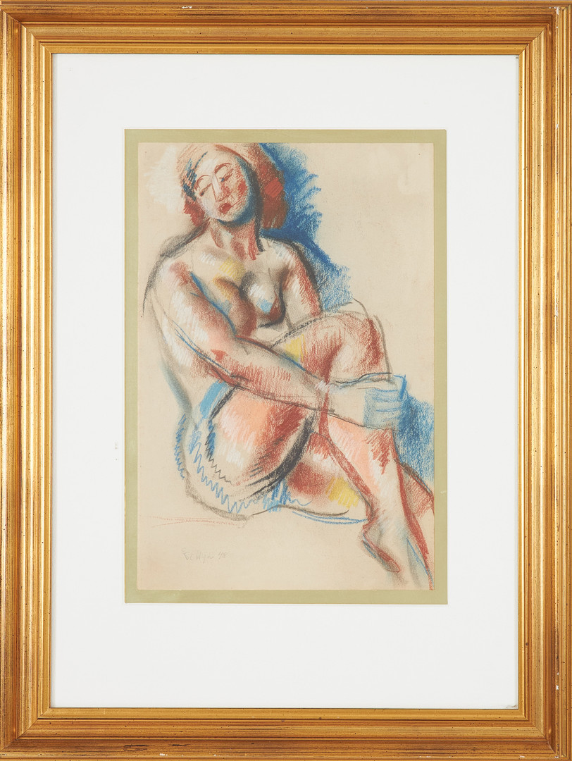JULES SCHYL. modellstudie, kritteckning, signerad och daterad -48.