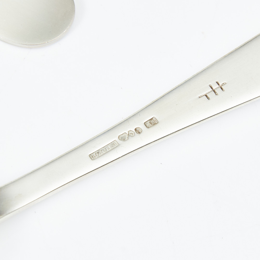 ATELIER BORGILA, fiskgafflar, 14 st, silver, olika årsindex.