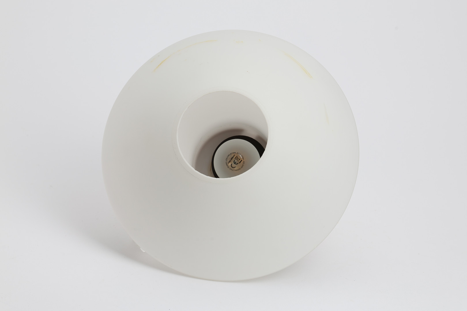 TAKLAMPA, opalglas, troligen Luxus, 1960-tal.