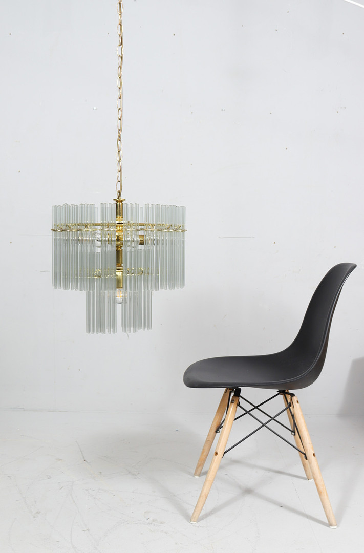 GAETANO SCIOLARI. Mid Century Kronleuchter/Deckenlampe, Murano, Italien, 1970er Jahre.