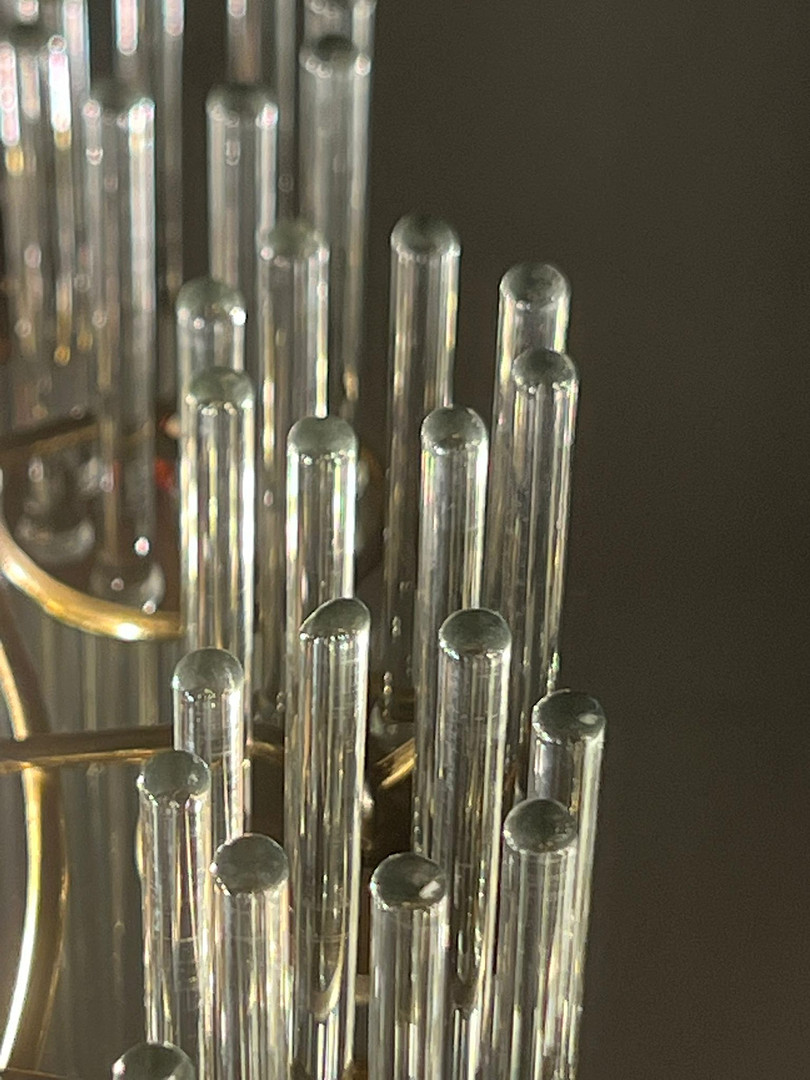 GAETANO SCIOLARI. Mid Century Kronleuchter/Deckenlampe, Murano, Italien, 1970er Jahre.