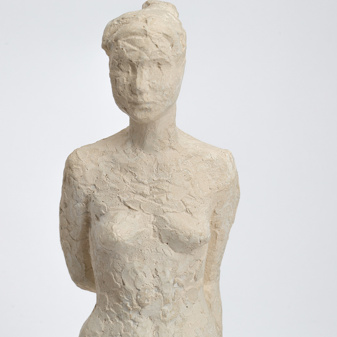 THURE THÖRN. Skulptur, kvinna, gips, signerad T. Thörn -69.
