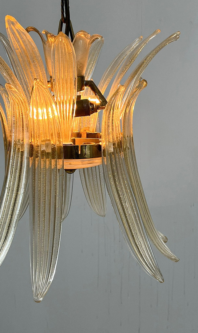 Mid Century Palmette Deckenlampe/Deckenleuchte von Barovier& Toso, Muranoglas, Italien, 1960er Jahre.