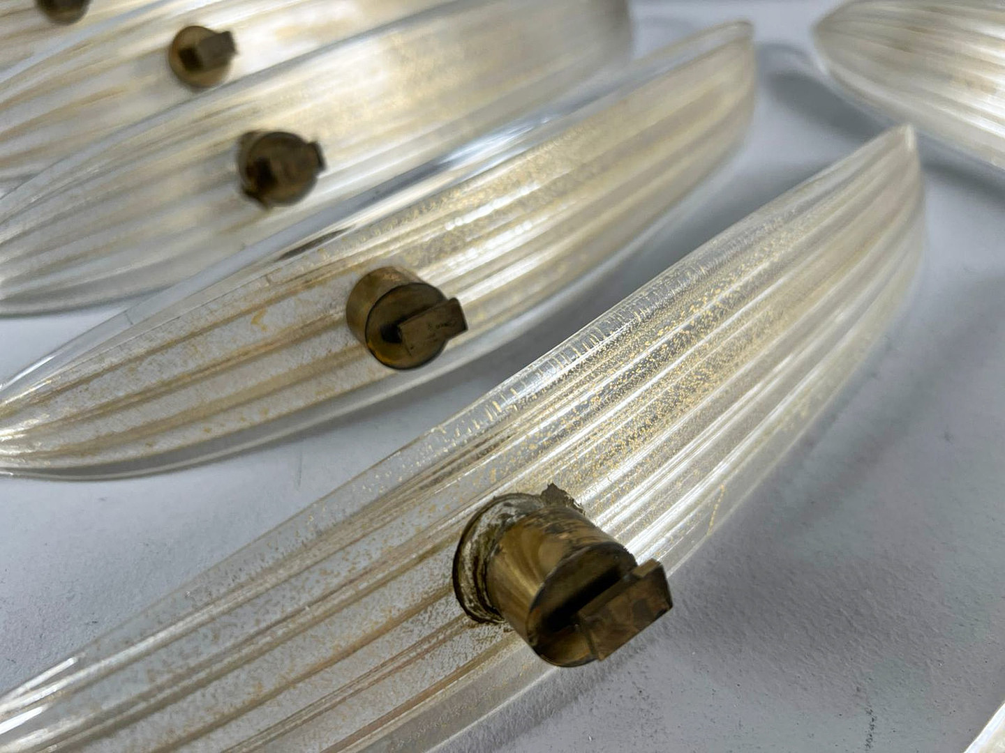 Mid Century Palmette Deckenlampe/Deckenleuchte von Barovier& Toso, Muranoglas, Italien, 1960er Jahre.