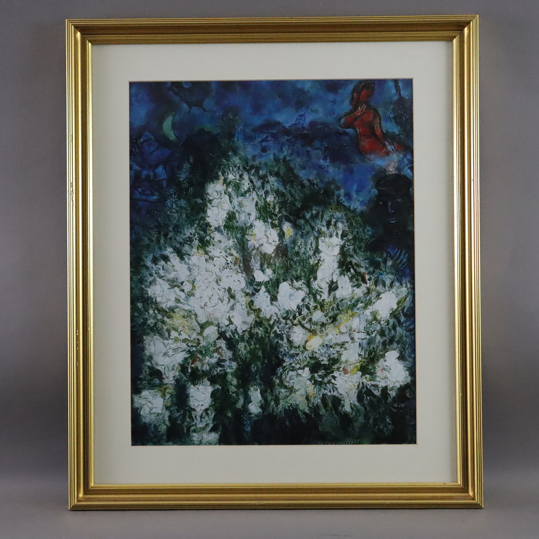 CHAGALL, MARC. NACH. "Blühender Kranich", Farboffsetdruck.