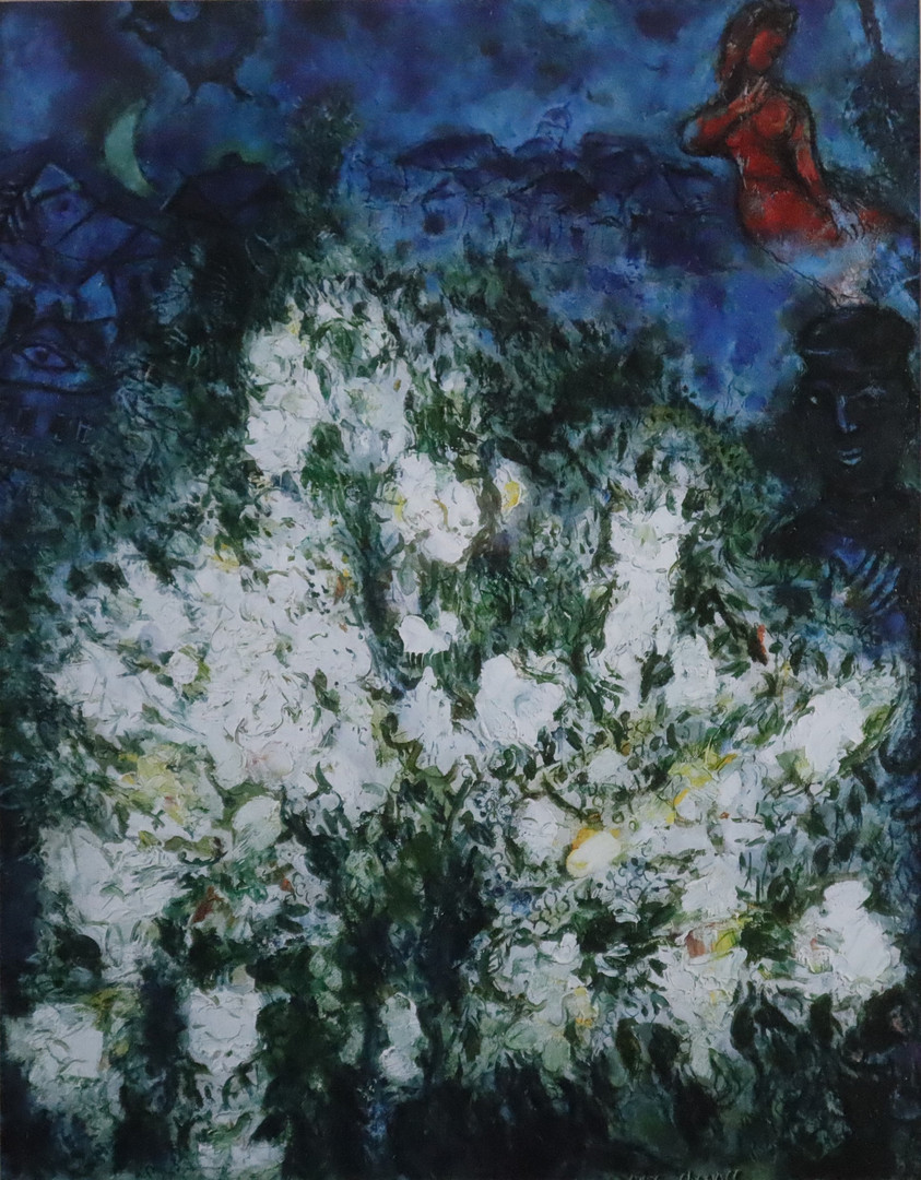 CHAGALL, MARC. NACH. "Blühender Kranich", Farboffsetdruck.