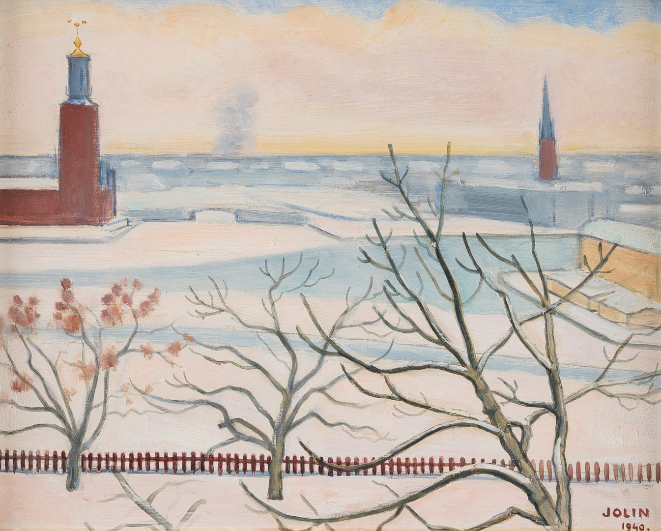View of Stockholm in winter.