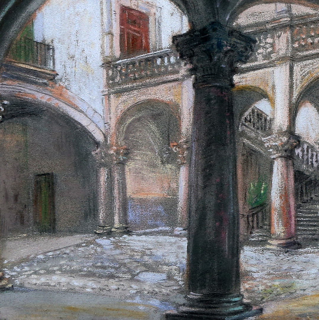 SPANISH SCHOOL, 1925. Majorcan patio.