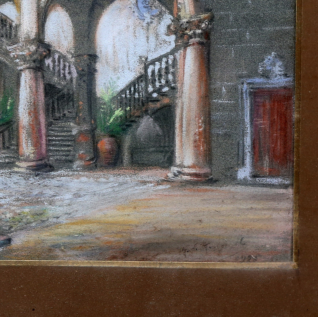 SPANISH SCHOOL, 1925. Majorcan patio.