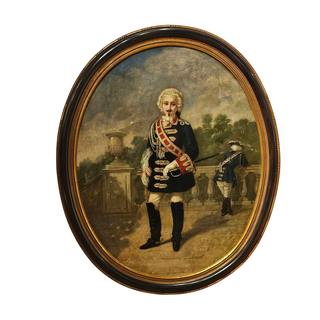 Escuela Francesa, Siglo XX. Retrato de caballero. Óleo sobre lienzo.
